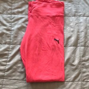 Pink puma yoga or exercise leggings